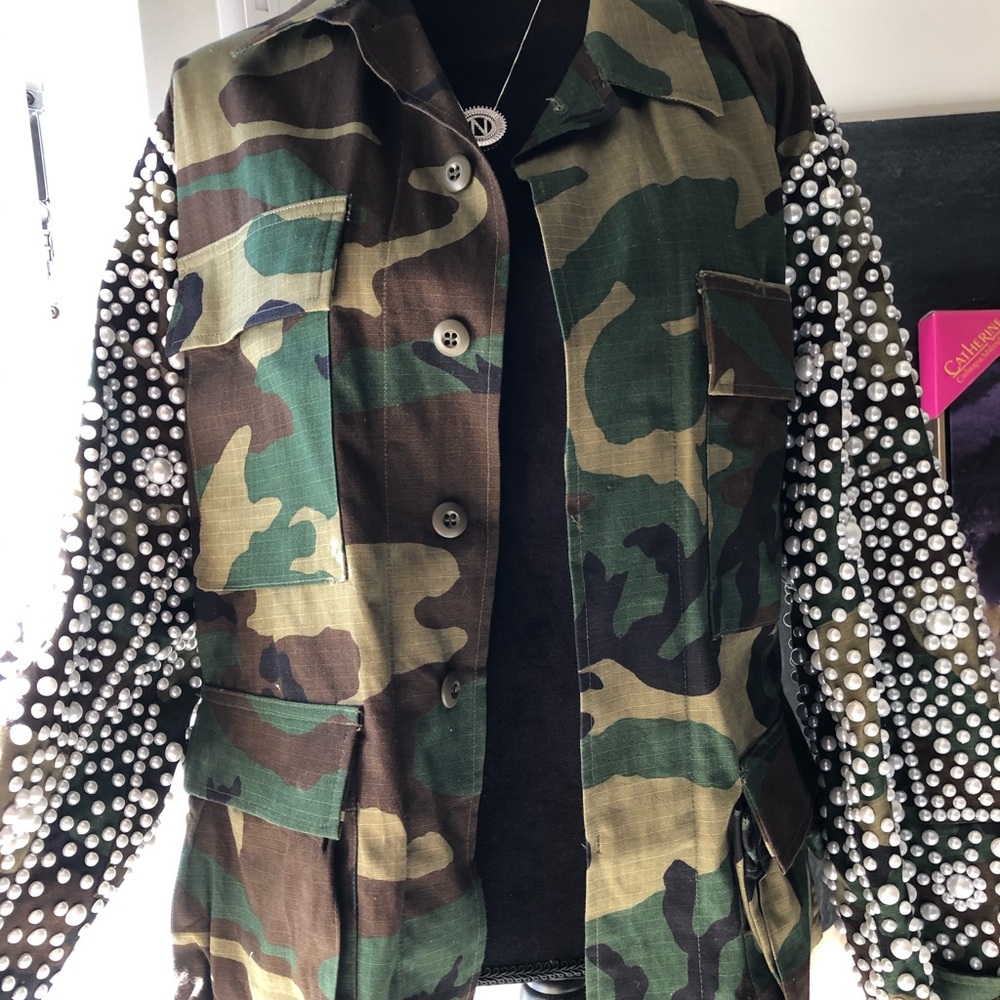 Customized Pearl Army fatigue Jacket